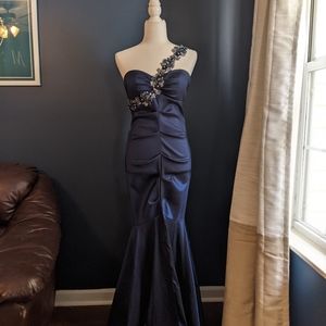 Xscape Navy Formal Gown